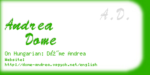 andrea dome business card